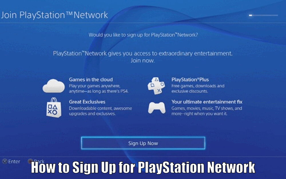 How to Sign Up for PlayStation Network