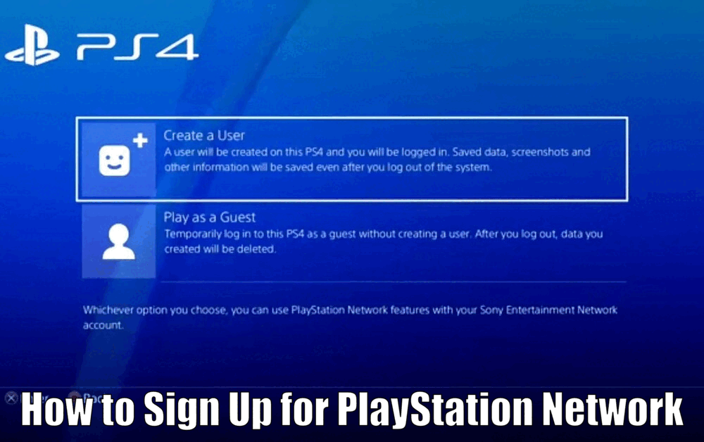 How to Sign Up for PlayStation Network