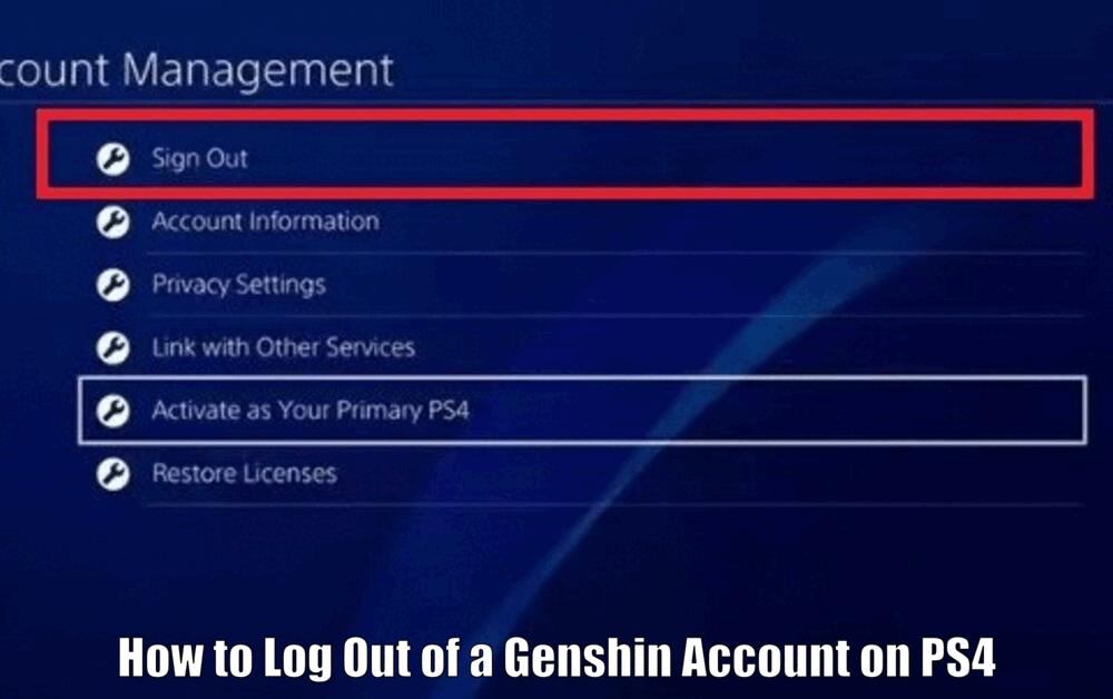 How to Log Out of a Genshin Account on PS4