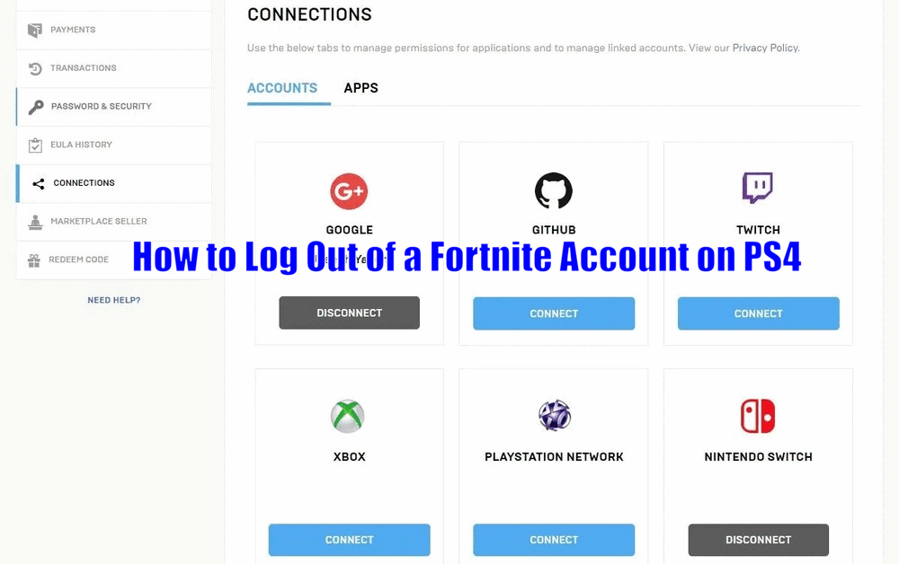 How to Log Out of a Fortnite Account on PS4