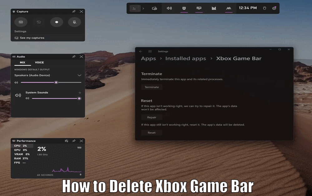 How to Delete Xbox Game Bar