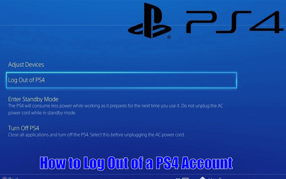 How to Log Out of a PS4 Account