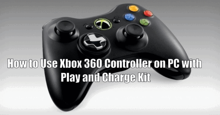 How to Use Xbox 360 Controller on PC with Play and Charge Kit