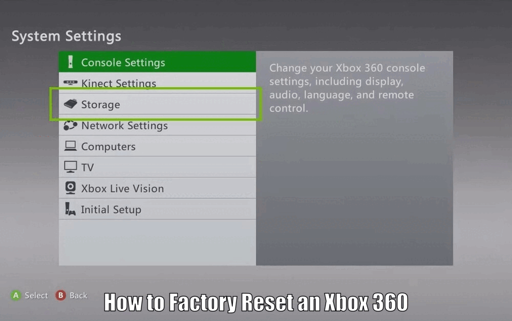 How to Factory Reset an Xbox 360