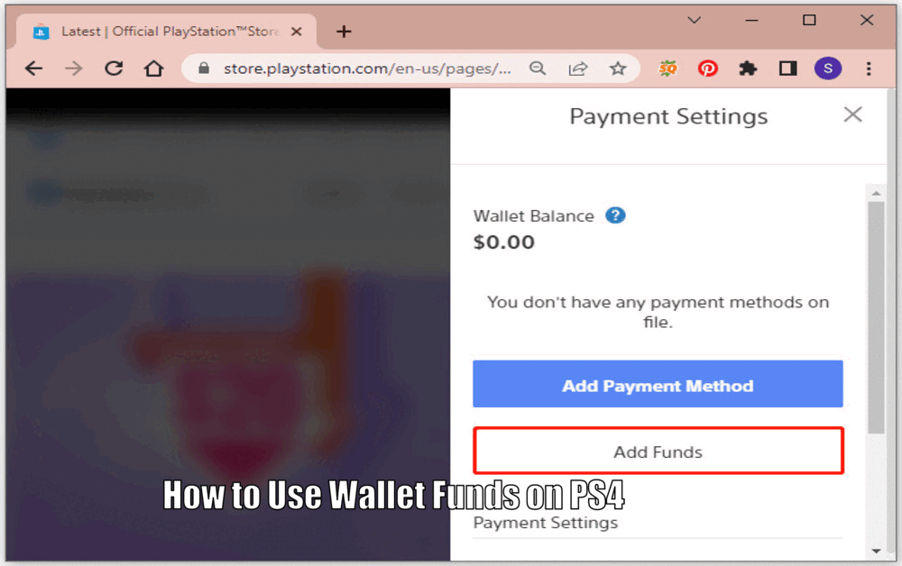 How to Use Wallet Funds on PS4