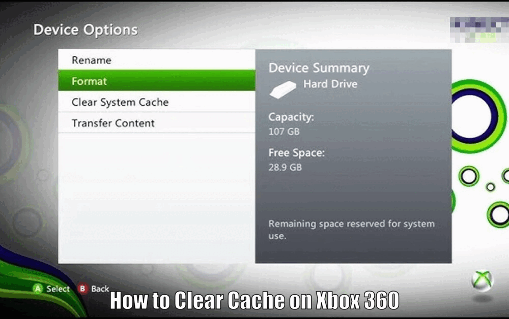 How to Clear Cache on Xbox 360