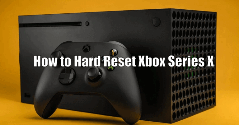 How to Hard Reset Xbox Series X